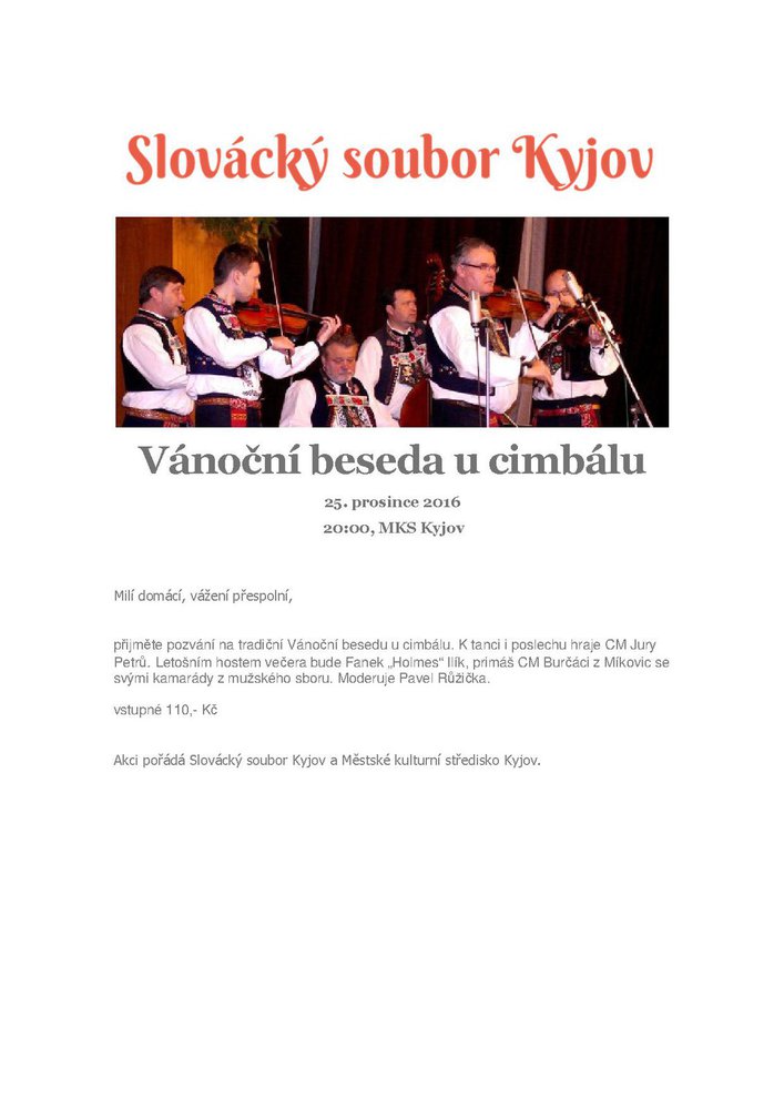 kyjov vanocni beseda u cimbalu