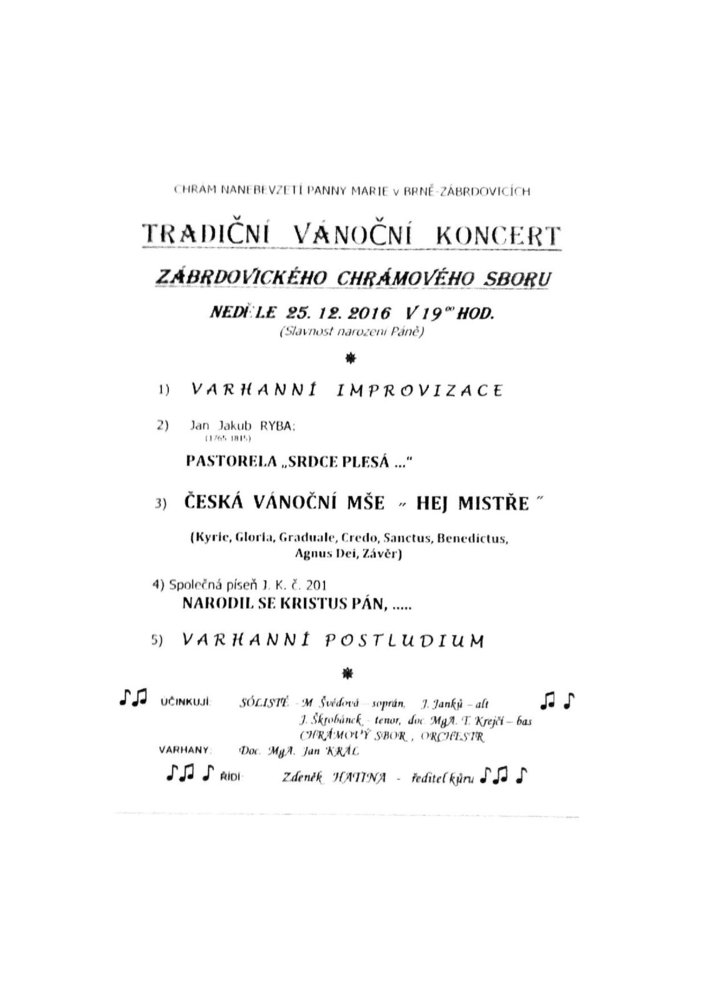 brno zabrdovice vanocni koncert