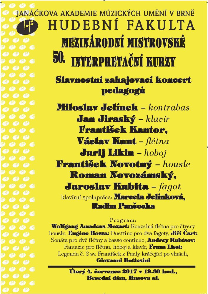 brno jamu koncert interpretacni kursy