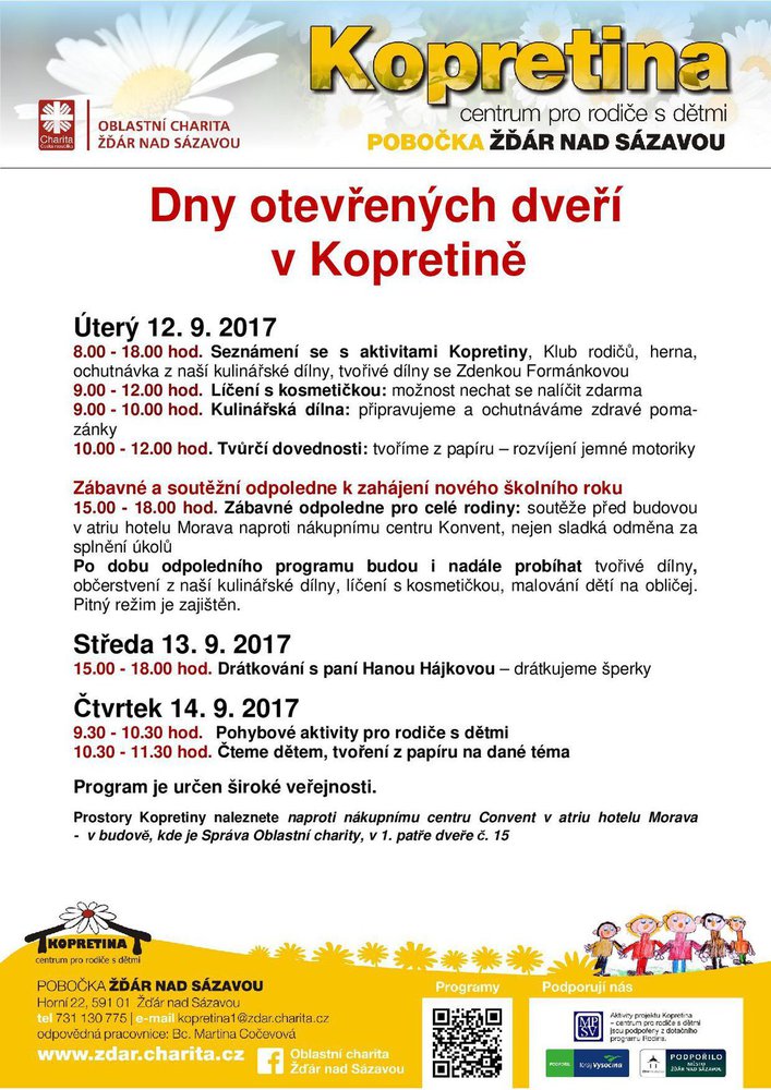 Zdar kopretina DOD Zahájení školního roku